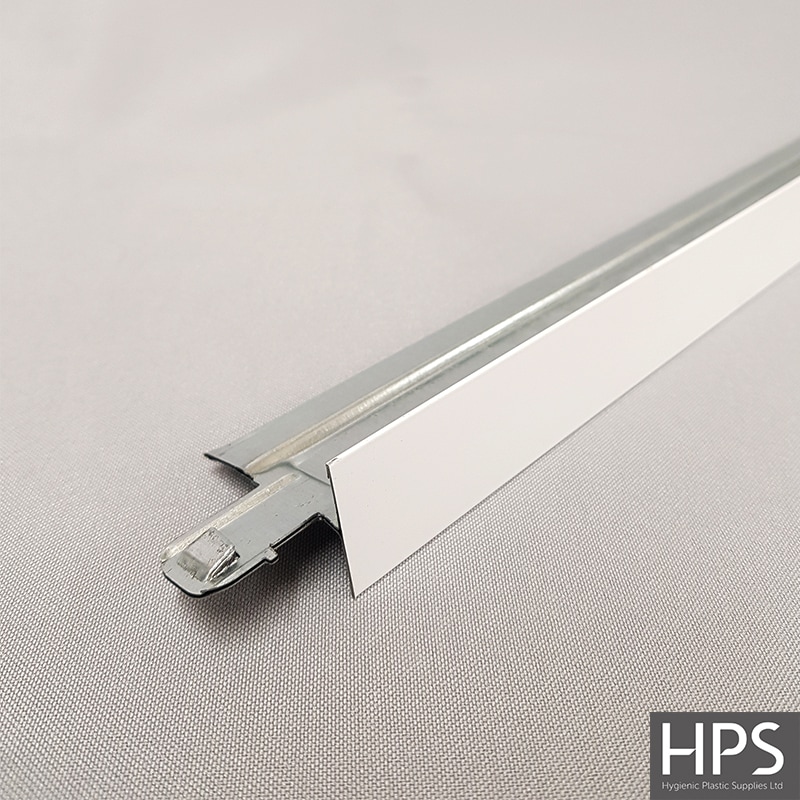 White Main Runner 3600 X 24mm Suspended Ceiling Grid System Hygienic Plastic Supplies