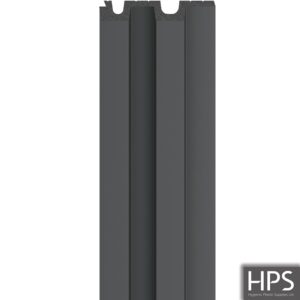 large anthracite black slat wall single