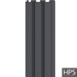 medium anthracite black slat wall panel single