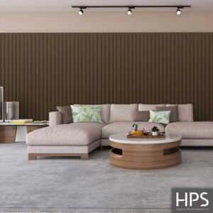hickory brown thermo slat living room wall