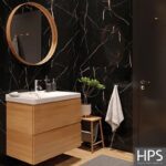 vilo solid tile calacatta black bathroom