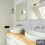 silver woodgrain bathroom