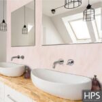 rose marble bathroom