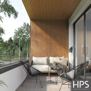 Vox Fronto Outdoor Slat Panel – Golden Oak - 2950 x 280 x 12mm
