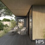honey oak external cladding