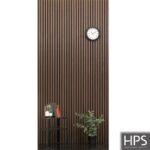 walnut acoustic slat wall panel