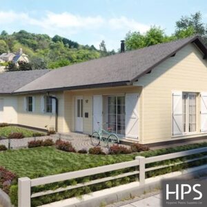 WOOD beige house