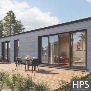 LARGE concrete oak house