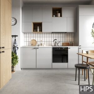 concrete light kitchen