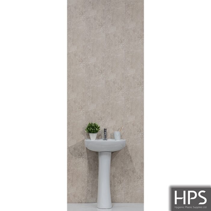 Beige Concrete Wall & Ceiling Panels - 2600 x 250 x 7.5mm pack of 4