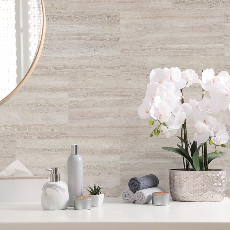 Travertino bathroom