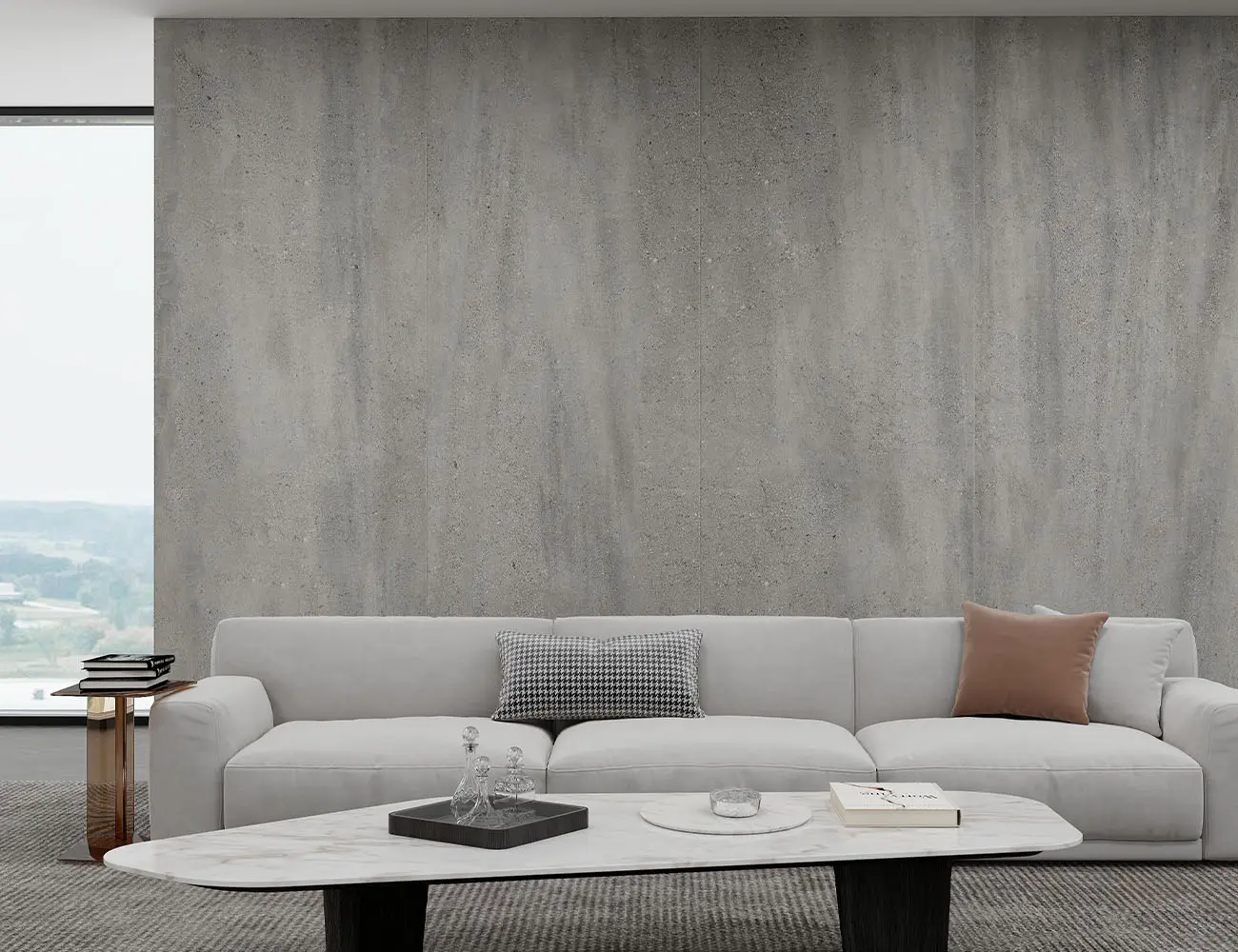Grey Concrete SPC Panel - 2400 x 1000 x 4mm