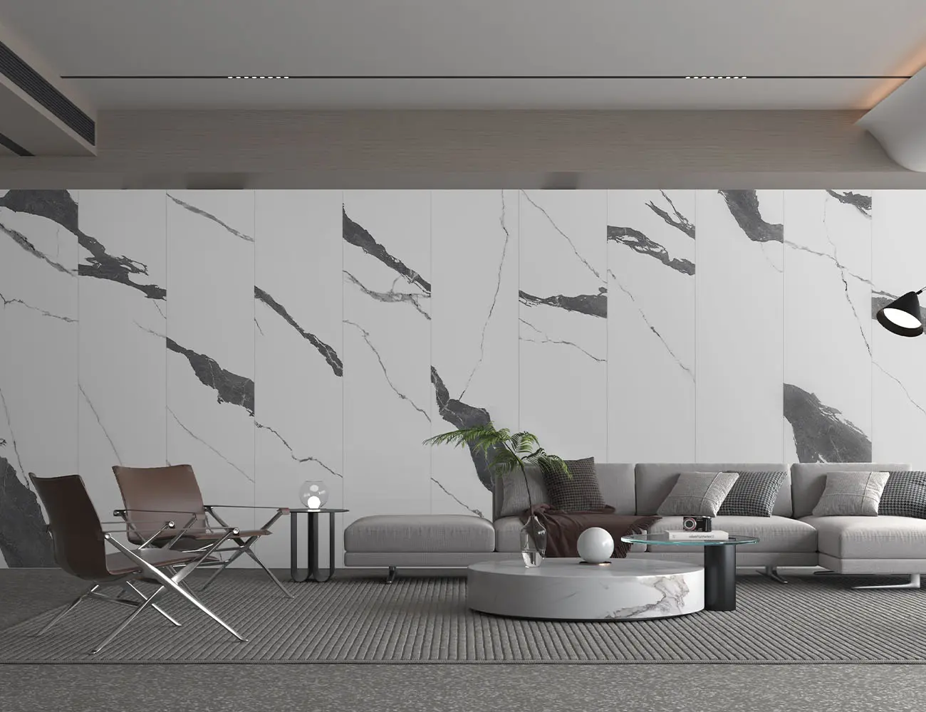 Charcoal Carrara SPC Panel - 2400 x 600 x 4mm - Pack of 2